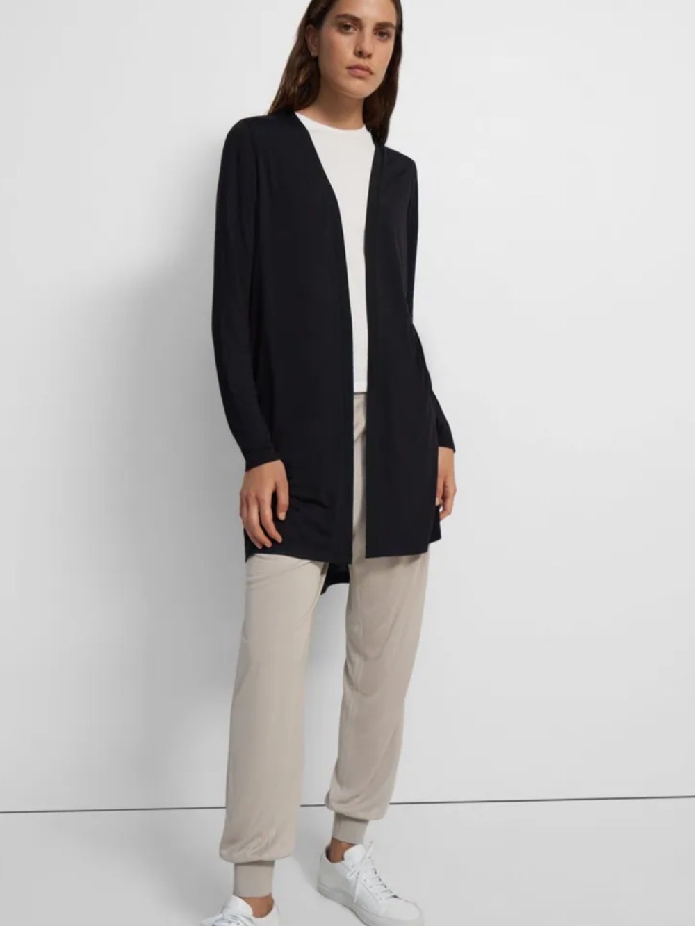 Theory Analiese O 100% soft cashmere open-front Cardigan Size Small